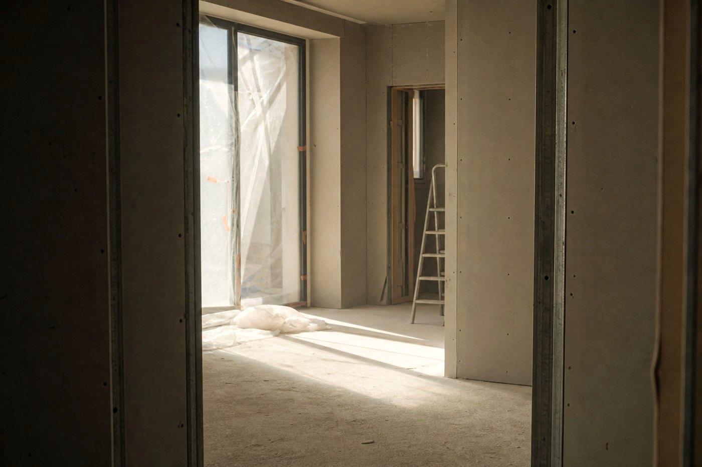 Chantier de rénovation intérieure en cours